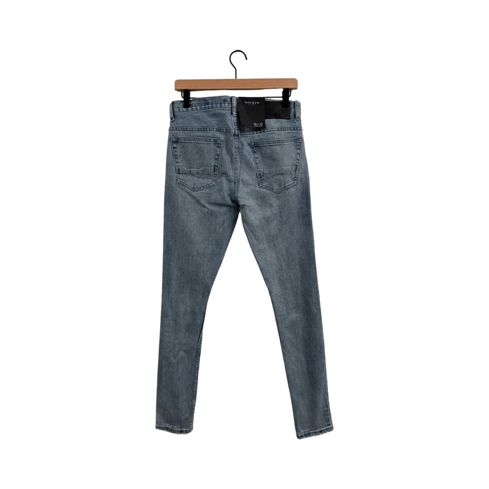 PacSun Blue Distressed Skinny Jeans - Picture 4 of 9